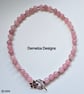 Pink Quartz Designer Silver Plated Necklace. ONE OFF - Image 3