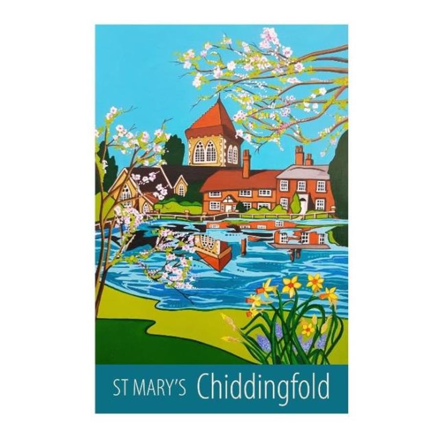 Chiddingfold St Mary's print - unframed