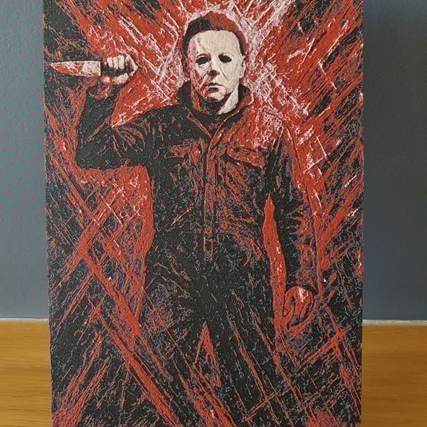 Michael Myers Halloween Hueforge Portrait 3D Printed Artwork Print 