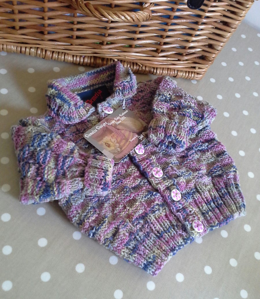 Luxury Baby Girl's Hand Knitted Cardigan 3-9 months size