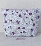 Large zipped pouch, project bag, cosmetic bag, floral - Image 9
