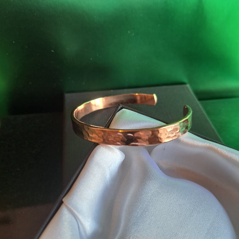 Hammered Copper Bracelet, Pure Copper Bangle