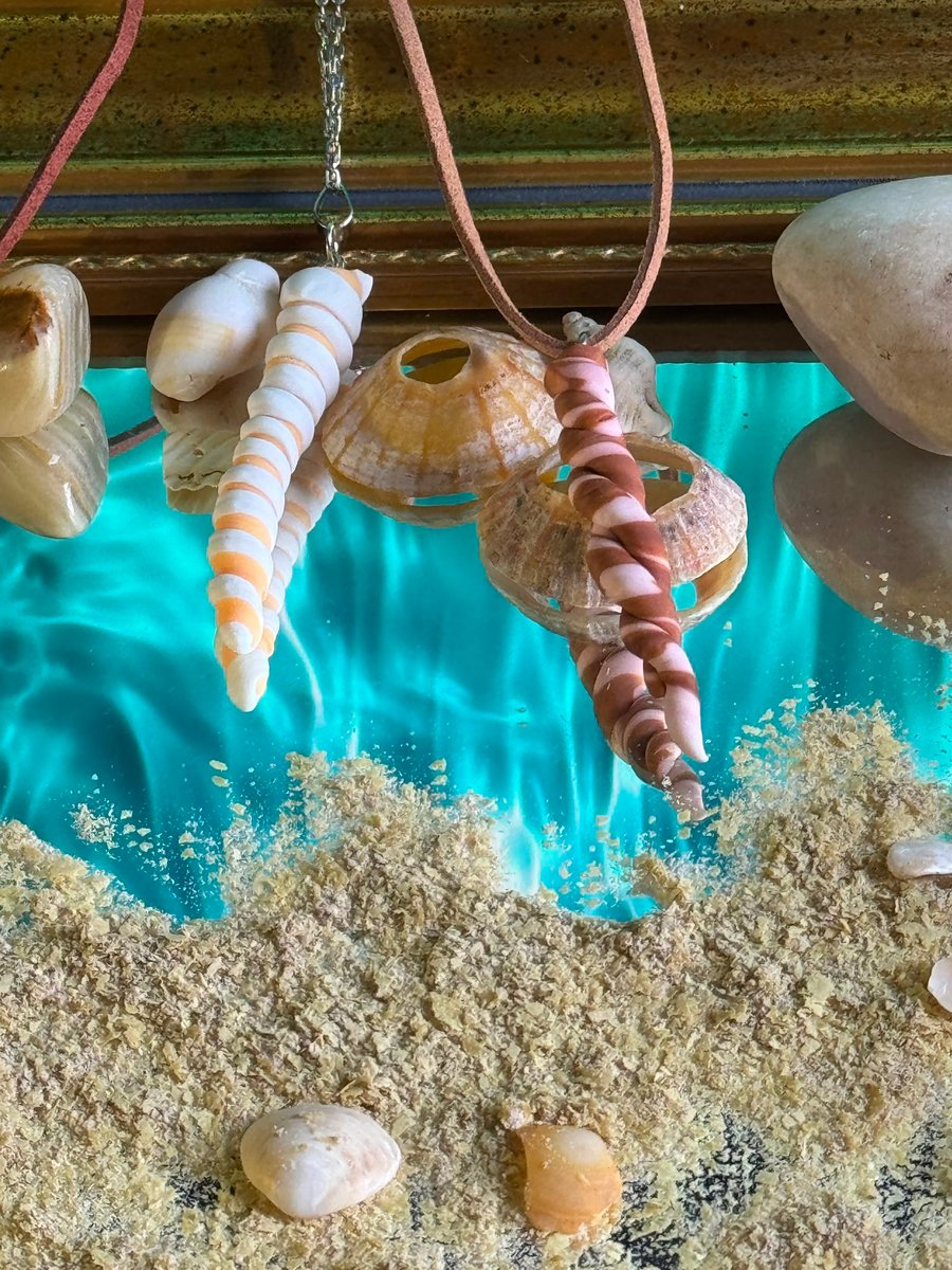 Boho Beach Collection browns & white twist pendant 