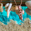 Boho Beach Collection browns & white twist pendant 