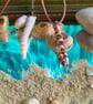 Boho Beach Collection browns & white twist pendant 