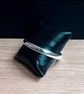 "Monuments" - Heavy Sterling Silver Bangle - 62g - Made to any size - 8mm x 4mm - Image 3