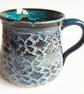 Mug - Hand Thrown Stoneware Ceramic Blue Glazed Mug 