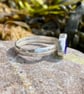 Rare Blue Sea Glass and Sterling Silver Ring- Size M  - 1327 - Image 3