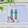 Geometric Three Tier Drop Earrings 