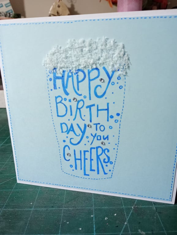 Pint of beer birthday card 