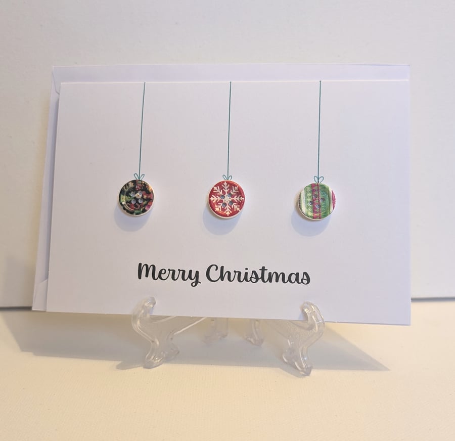Merry Christmas card Christmas button baubles