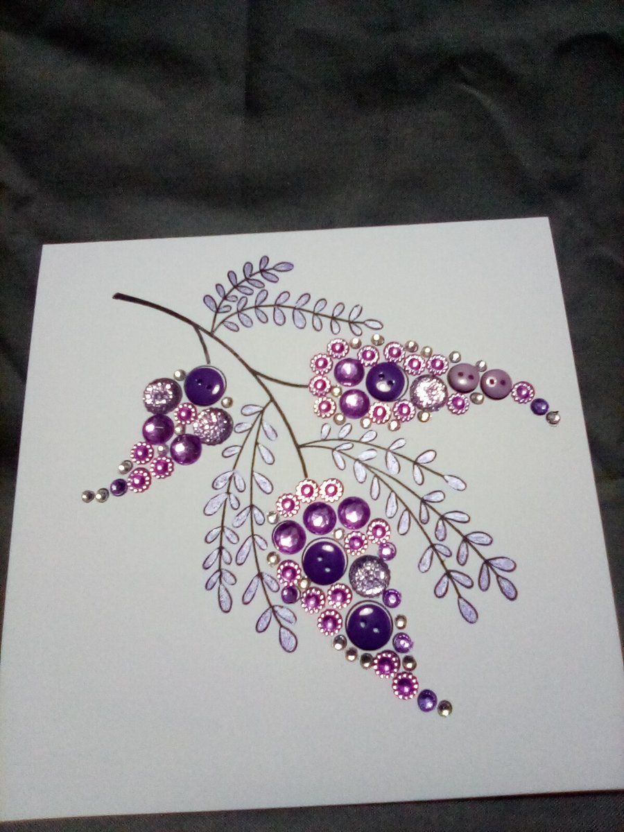 All occasion floral handmade open card