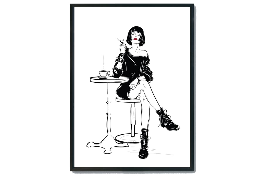 Fashion wall print, Female fashion wall decor, gift for her