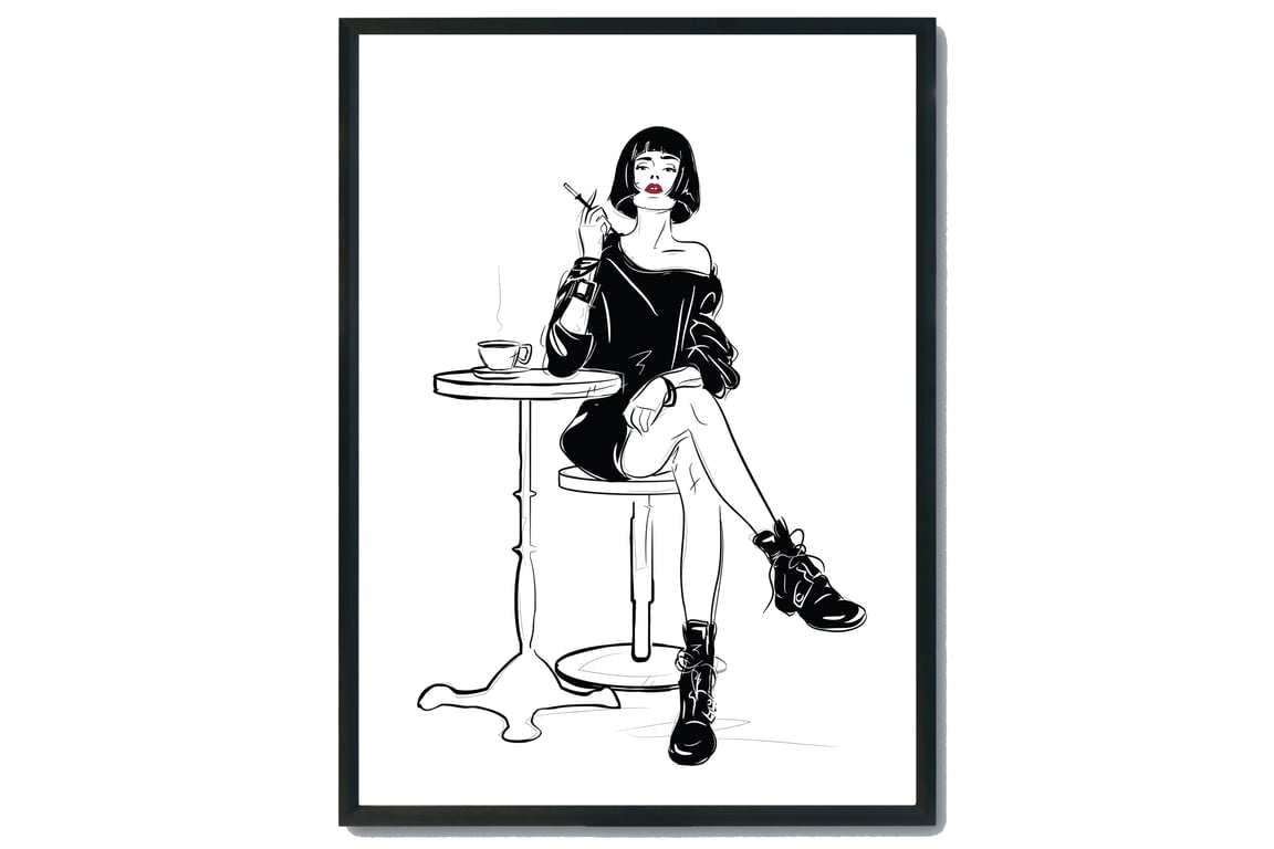 Fashion wall print, Female fashion wall decor, gift for her