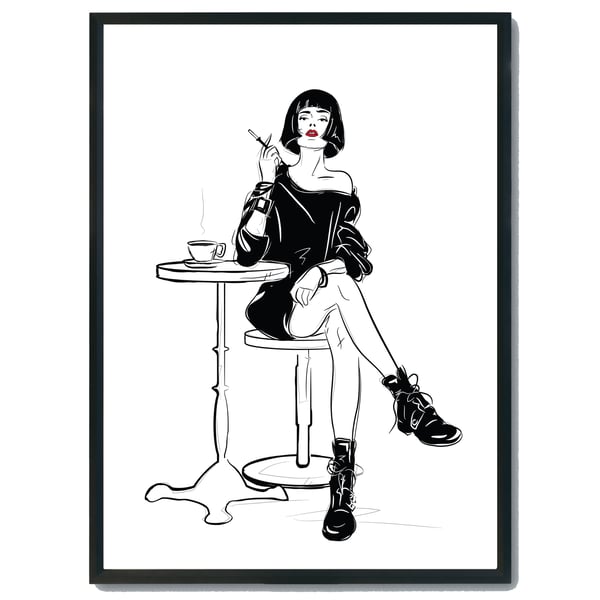 Fashion wall print, Female fashion wall decor, gift for her