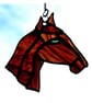 Horse Suncatcher Stained Glass Horsehead Brown 148