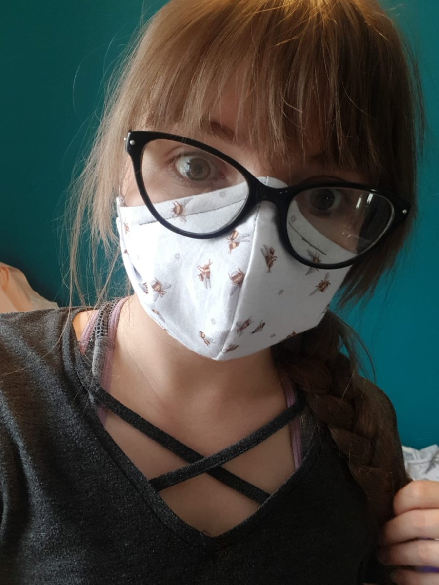 Teenagers face mask two layers, Bee's