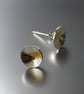 Silver And Gold Stud Earrings - Image 2