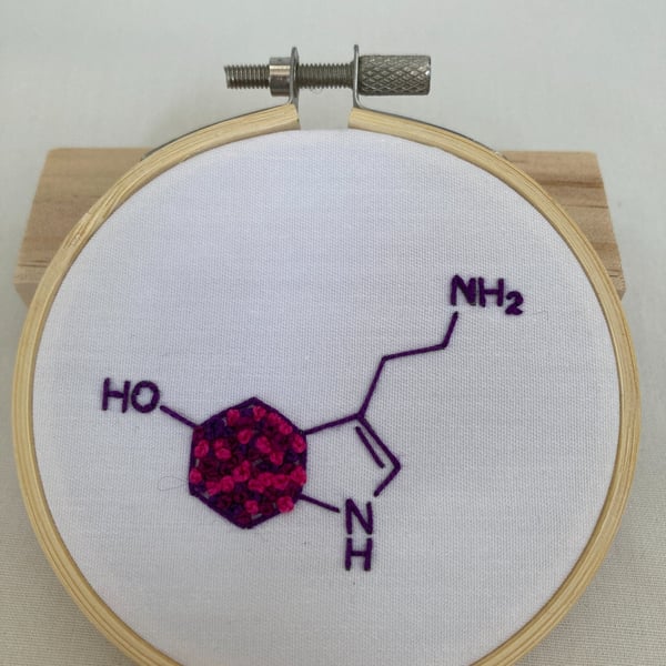 Serotonin mini embroidered wall art