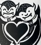 Vampire Hug Linocut Greetings Card  - Image 2