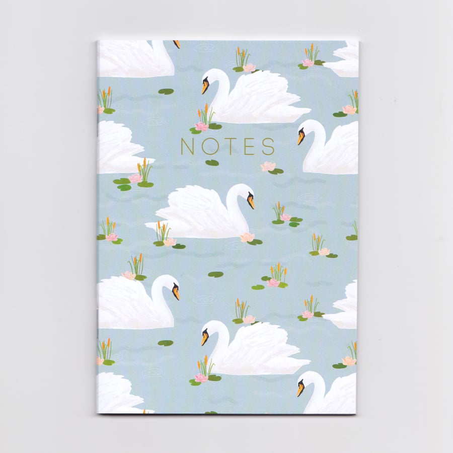 A6 Mini Notebook - Blue Swan