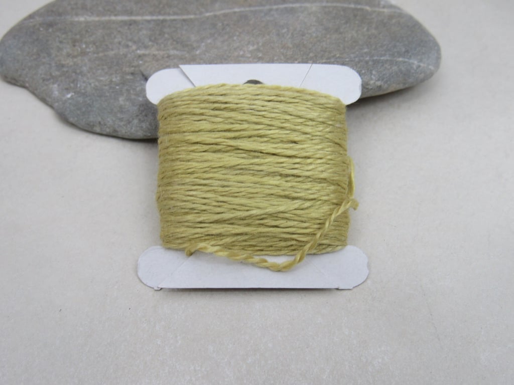 15m Natural Dye Goldenrod Yellow  Pure Silk Embroidery Thread