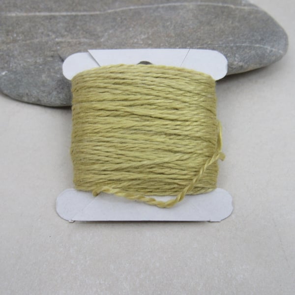 15m Natural Dye Goldenrod Yellow  Pure Silk Embroidery Thread