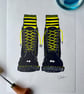 Docs and Socks: Hand-Burnished Lino Cut