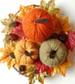 Knitted pumpkins (3) - Autumn wedding decor - Wool squashes