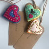 Custom order for Sarah N. Lavender heart tags