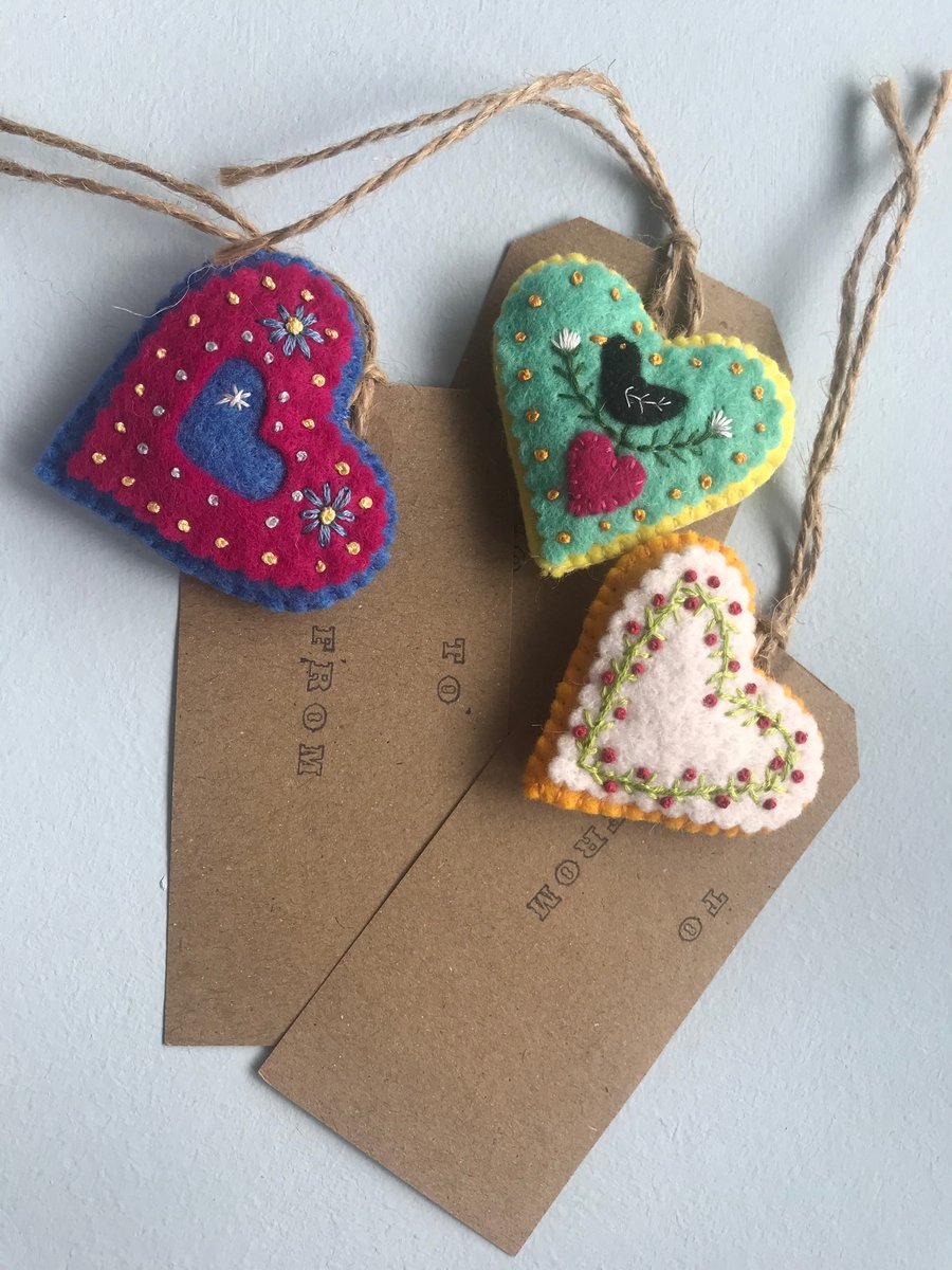 Custom order for Sarah N. Lavender heart tags