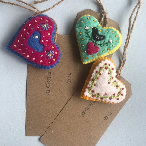 Custom order for Sarah N. Lavender heart tags