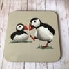 Puffins Square Coaster