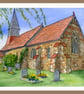 Steeple, St Lawrence and All Saints Church Original Watercolour - Image 1