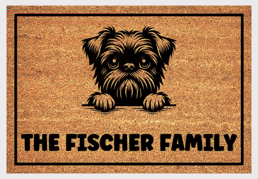 Brussels Griffon Door Mat - Personalised Brussels Griffon Welcome Mat
