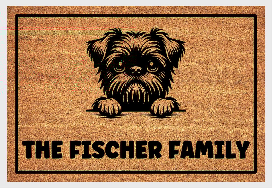 Brussels Griffon Door Mat - Personalised Brussels Griffon Welcome Mat