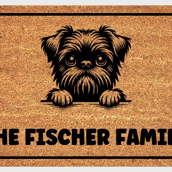 Brussels Griffon Door Mat - Personalised Brussels Griffon Welcome Mat