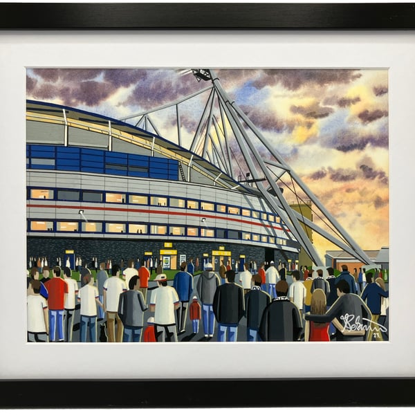 Bolton Wanderers F.C,Toughsheet Stadium. High Quality Framed Football Art Print