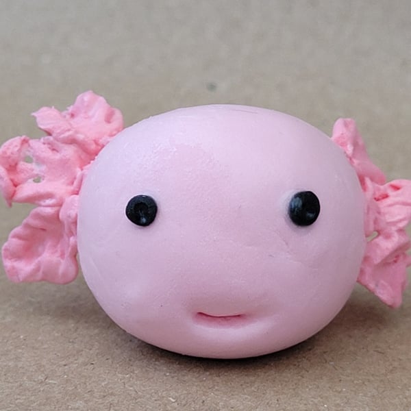 Axolotl head, handmade ornament 