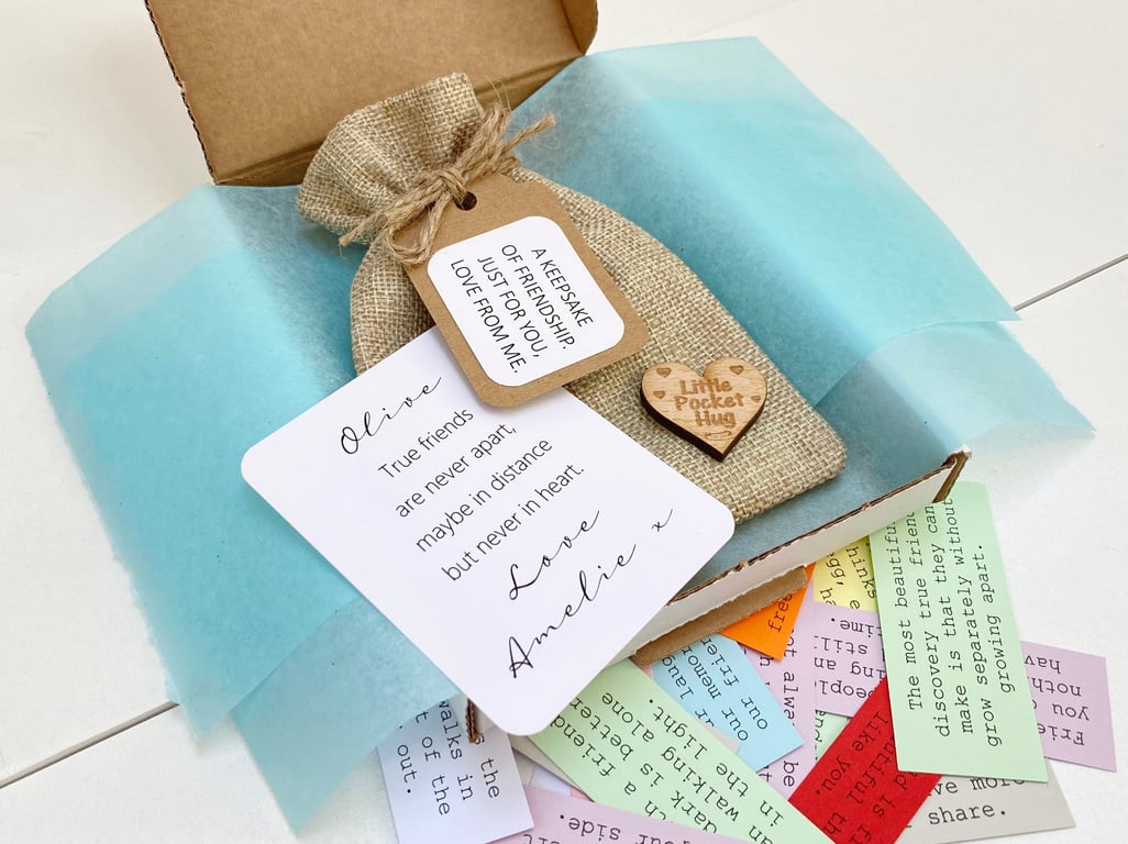Friendship Quote Keepsake Bag, 31 Quotes, Friend Quotes Gift, Present For Friend
