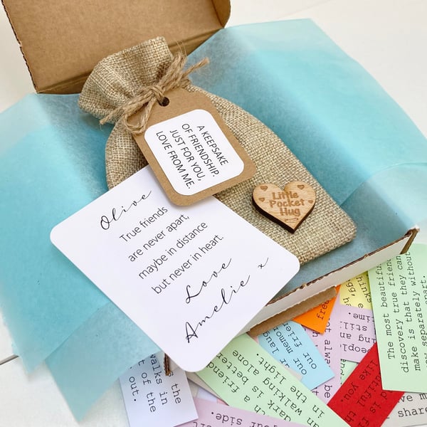 Friendship Quote Keepsake Bag, 31 Quotes, Friend Quotes Gift, Present For Friend