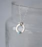 Sterling silver circle pendant with larimar gemstone - Image 6