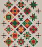 043E - Shaker Patchwork Large Christmas Quilt on Oatmeal - Cross Stitch Pattern - Image 2