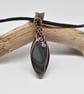 Wrapped and Woven Banded Agate Unisex Pendant - Image 1