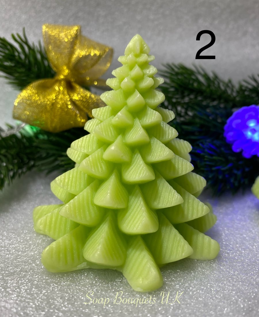 Cute Handmade Christmas Tree Soap Gift Box: Christmas Stocking Stuffer