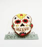 Sugar Skull Ceramic Brooch - Image 2