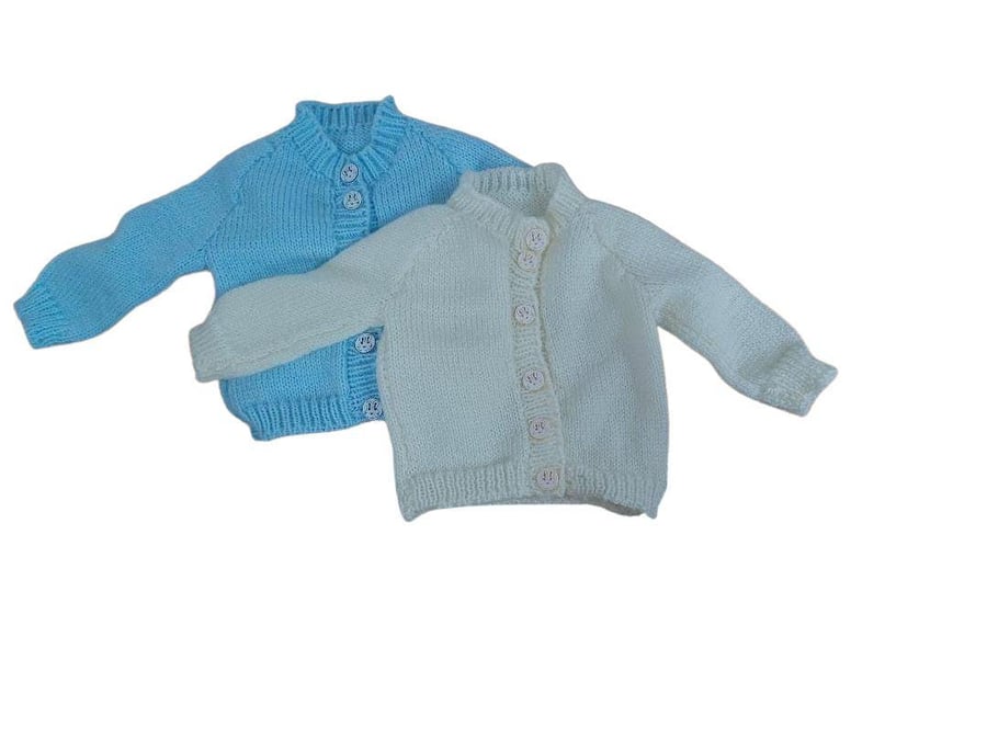 Image of Super Soft Round-Neck Baby Cardigan with Bunny Buttons