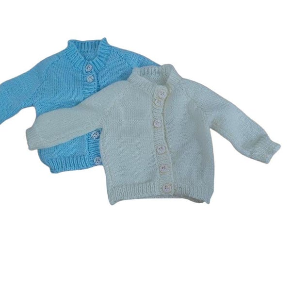 Super Soft Round-Neck Baby Cardigan with Bunny Buttons