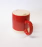 Mug Bright Red glazed stoneware Ceramic. - Image 5