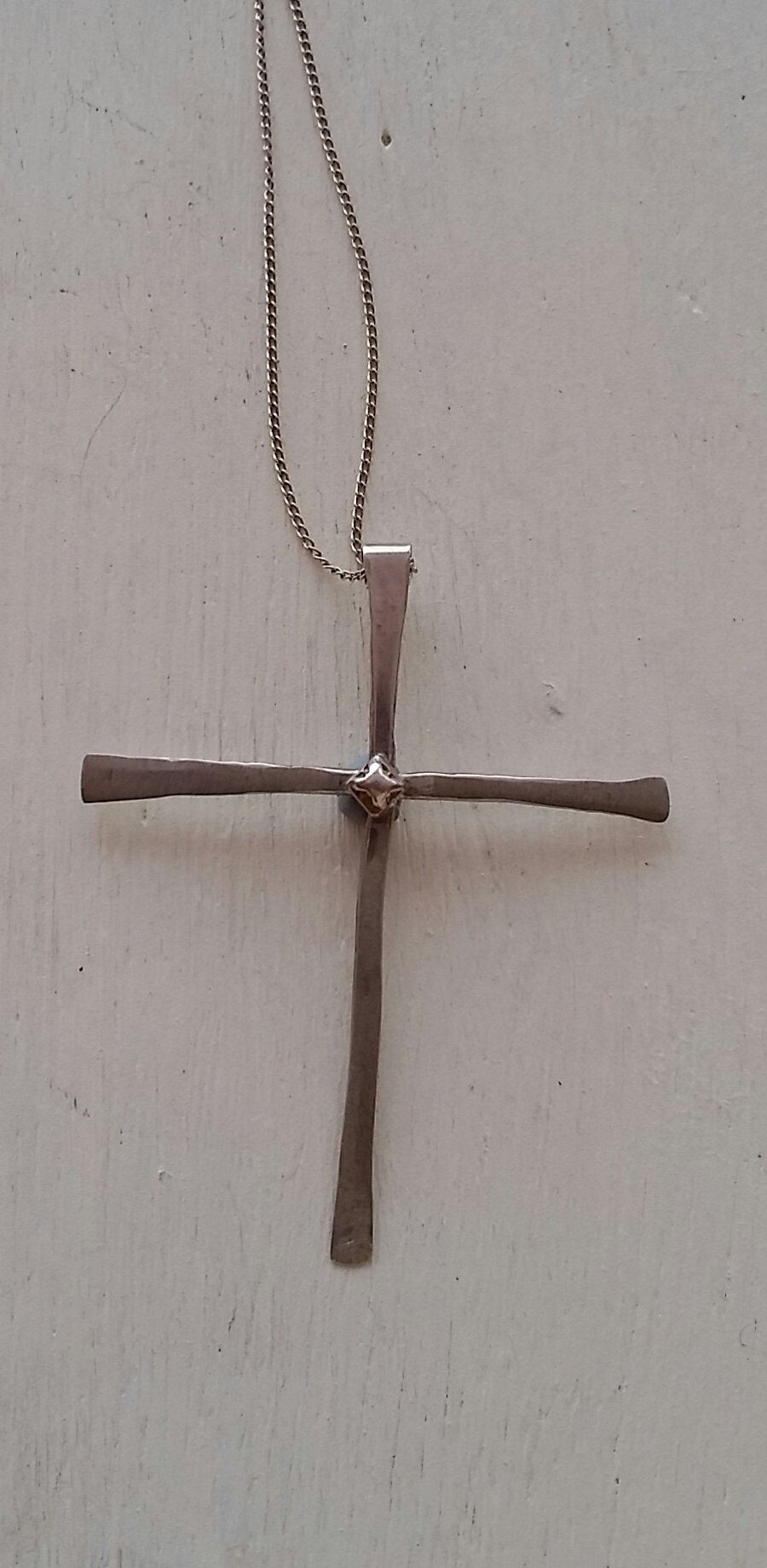 Sterling silver cross with chain 